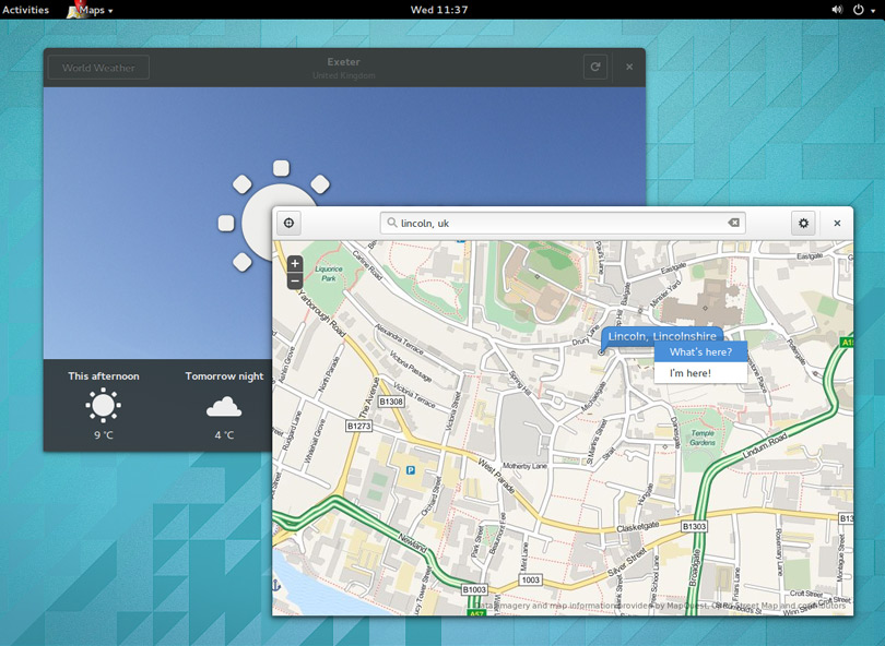 GNOME Weather & GNOME Maps in 3.12 3.12版GNOME天气&GNOME地图