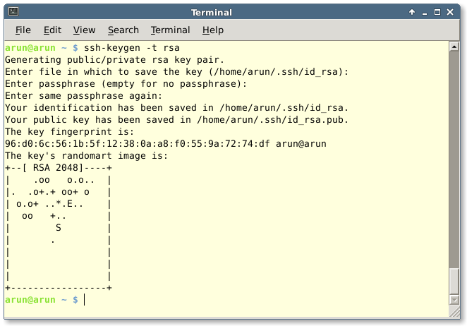 Generating Key Pair