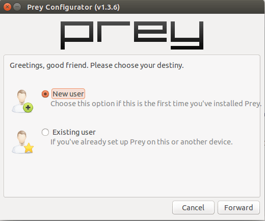 Prey New User