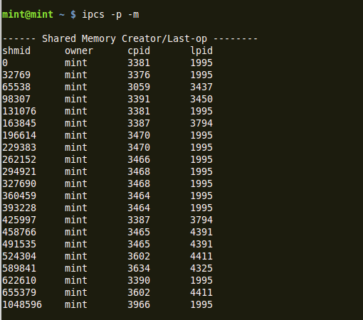 ipcs command