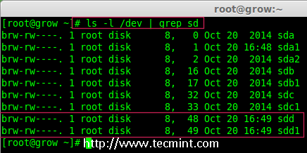 Confirm sdd Partition