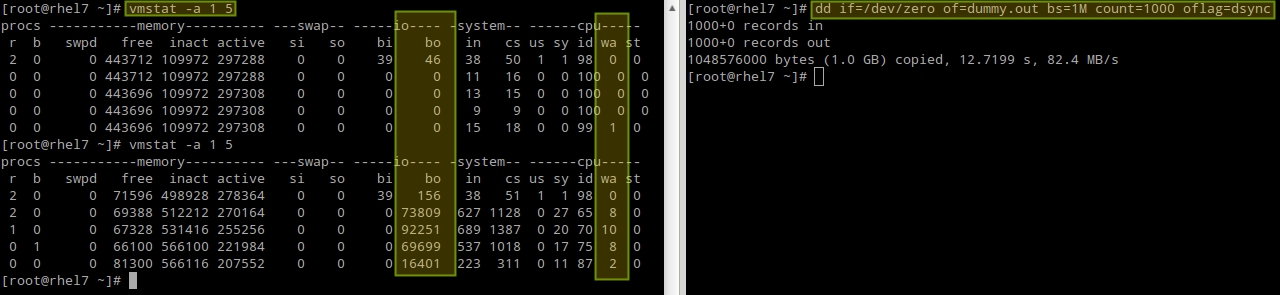 Vmstat Linux 磁盘性能监视