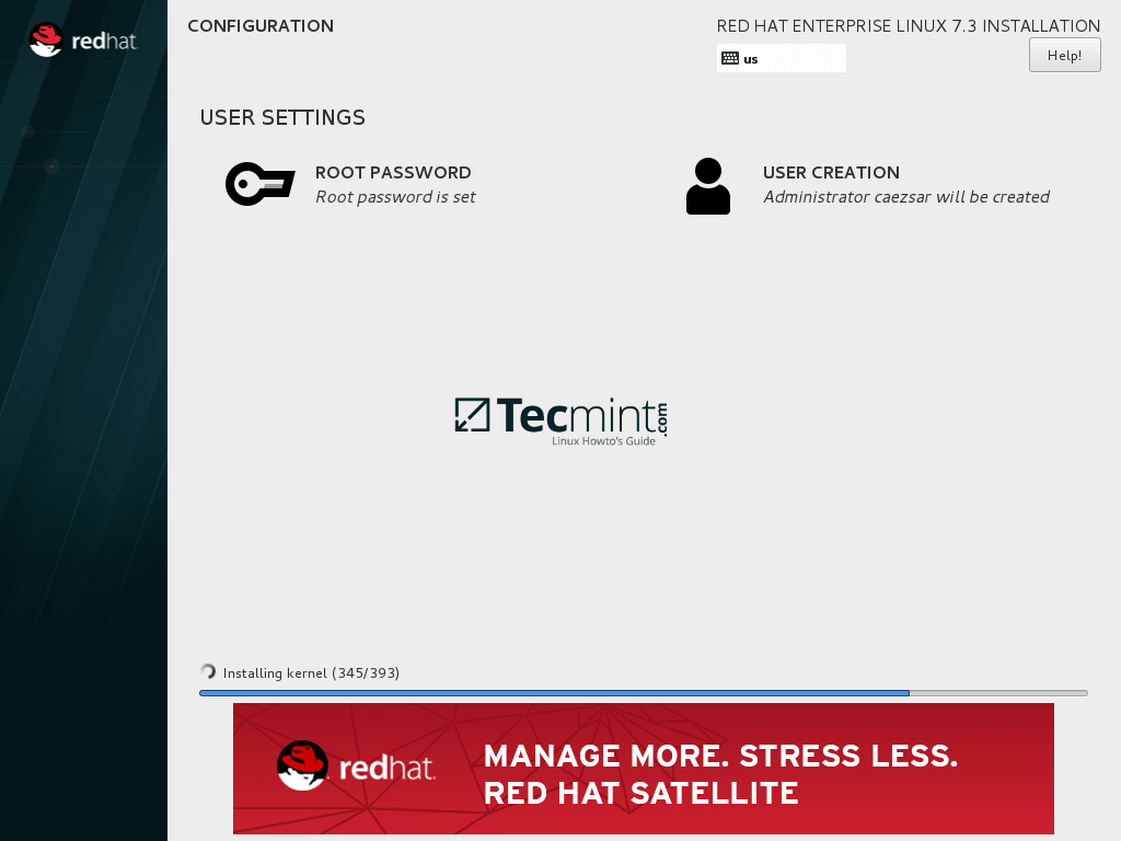 RHEL 7.3 Installation Process