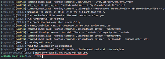 Prepare the ceph-osd nodes