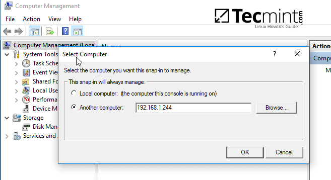 Connect to Samba Share Directory Machine