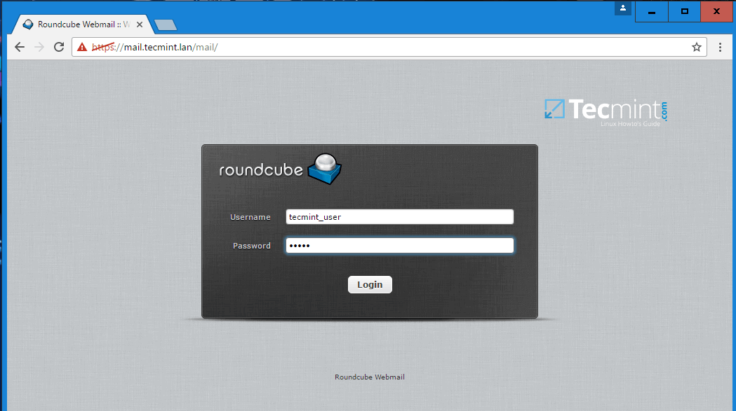 Roundcube Webmail Login