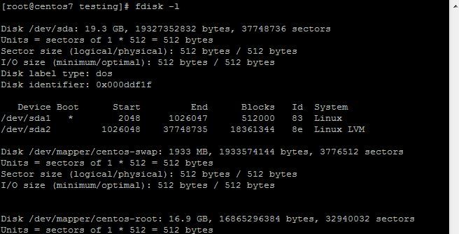 fdisk command