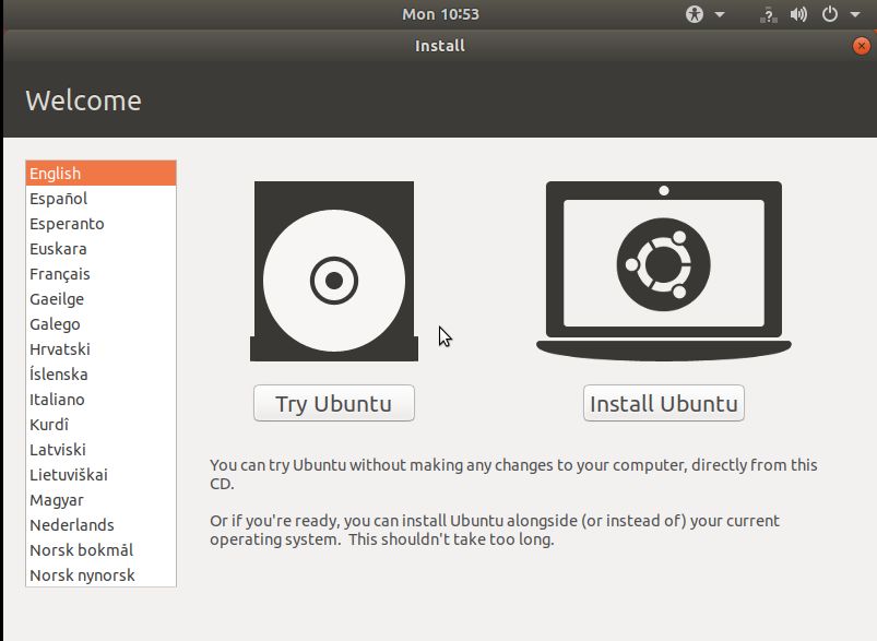 live Ubuntu 启动