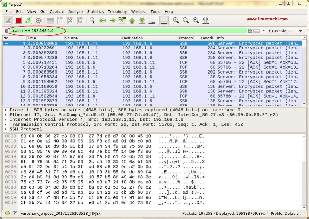 Filter-in-wireshark-Ubuntu