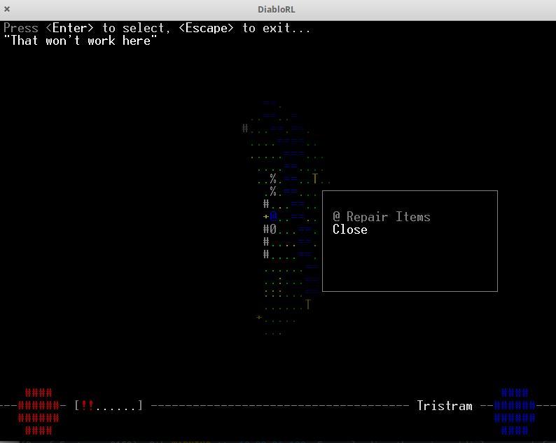 Diablo ascii RPG game