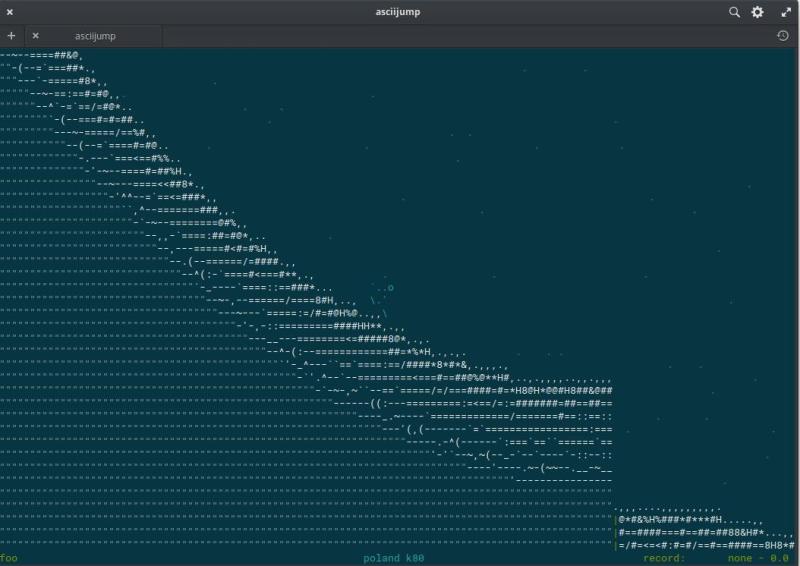 ascii jump game