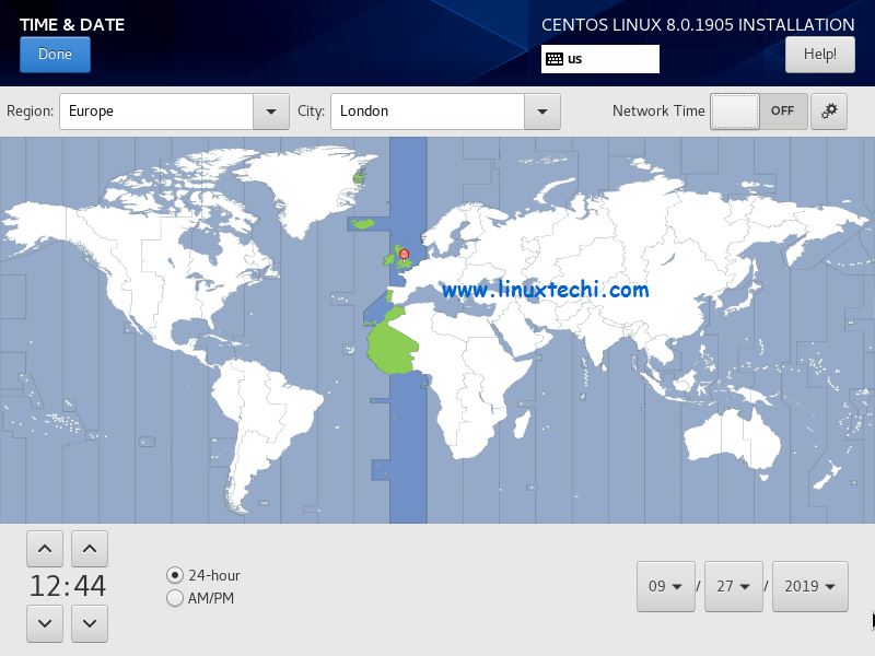 TimeZone-CentOS8-Installation