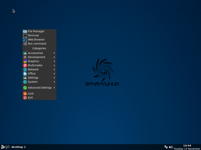 SparkyLinux base edition - 540MB download