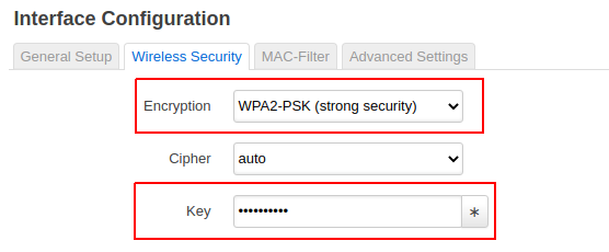 Setting a password