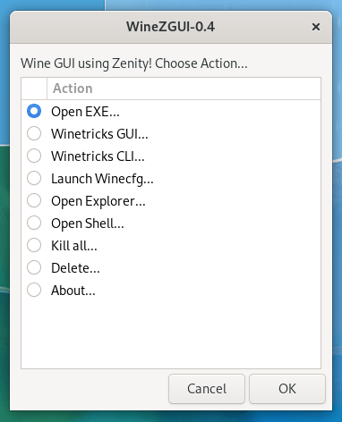 WineZGUI Interface