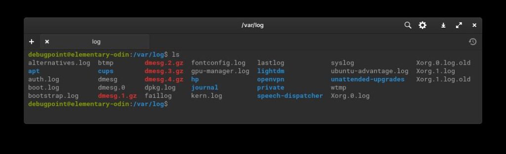 log files in var-log