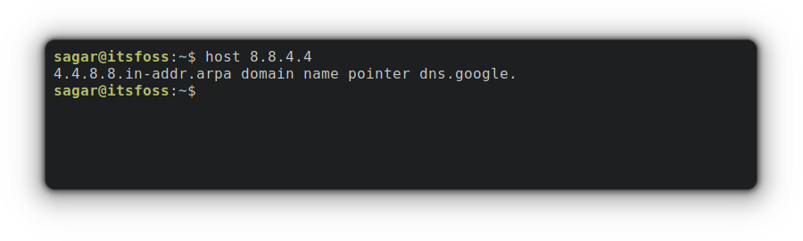 host 8.8.4.4