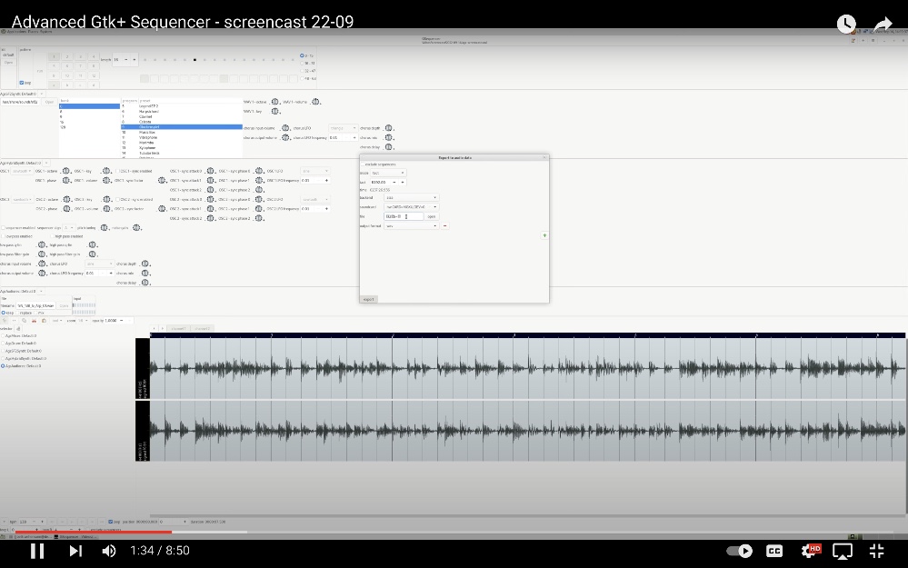 Image of gsequencer after memory corruption.