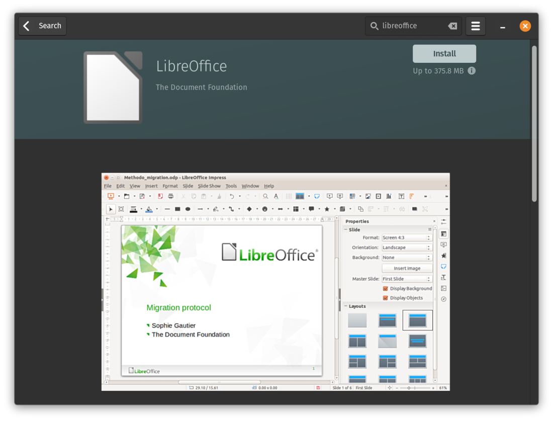 libreoffice software center