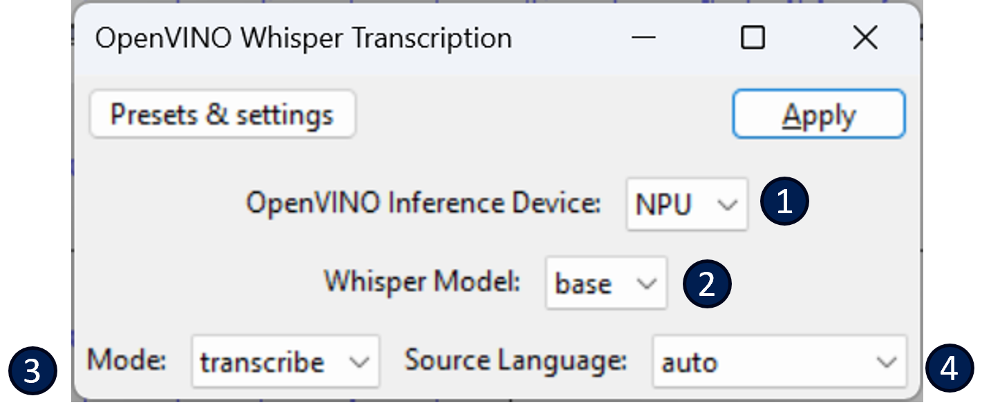 Transcription | Source: GitHub Intel